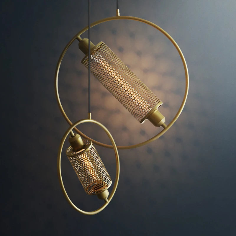 Creative decorative postmodern iron pendant light with industrial style