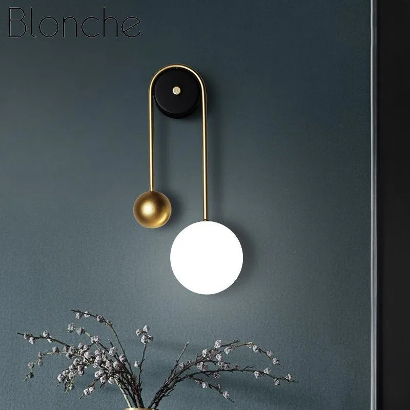 Creative bedside LED lamp with three dimmable lights for indoor use