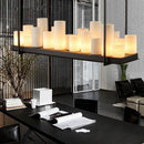 Nordic luxury dining room LED glass chandelier for kitchen island and living room