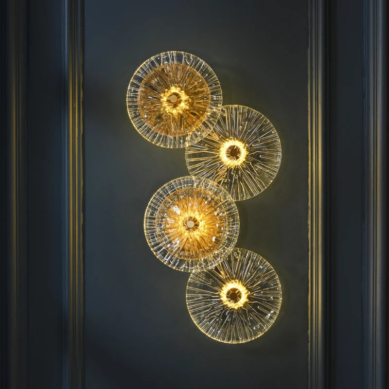 Customisable modern luxury glass wall light