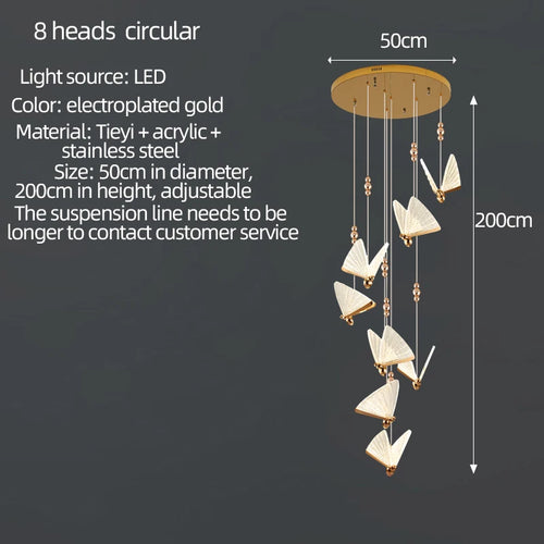 butterfly chandelier ceiling decoration for living room and hall