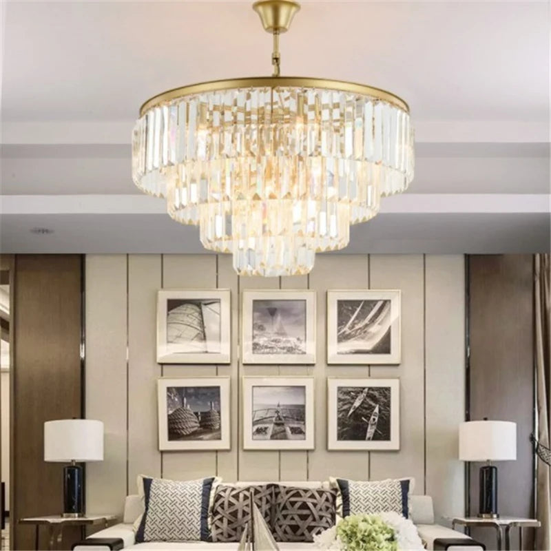 Modern crystal chandelier elegant nordic design pendant light - vue 5 sur 6