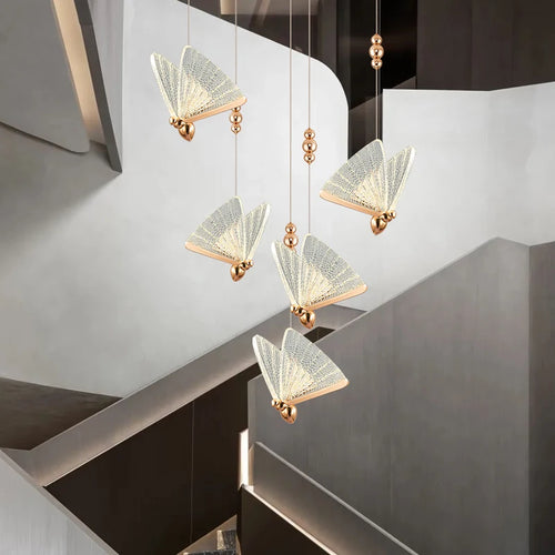 butterfly chandelier ceiling decoration for living room and hall - vue 3 sur 13