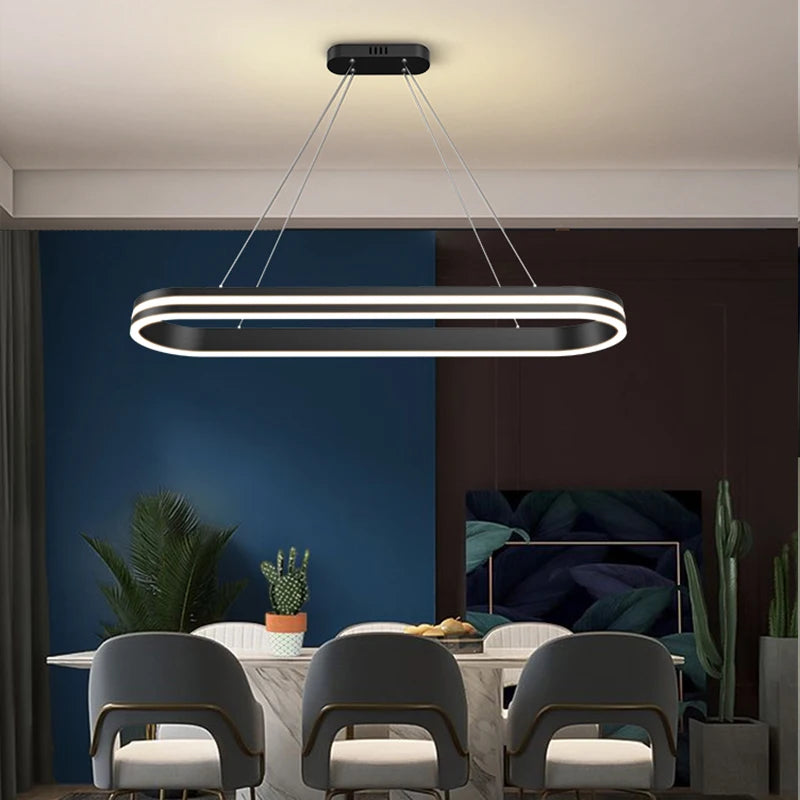 Modern and elegant indoor LED pendant light - vue 4 sur 8