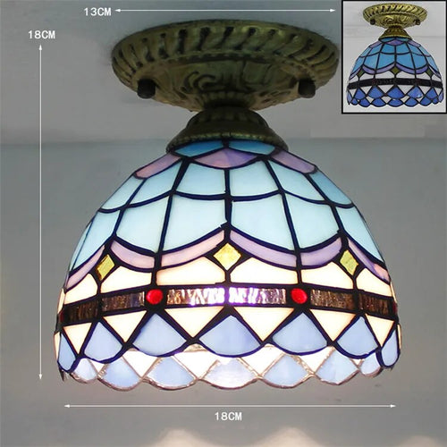 Modern creative glass LED ceiling light with 7W E27 bulb - vue 19 sur 30