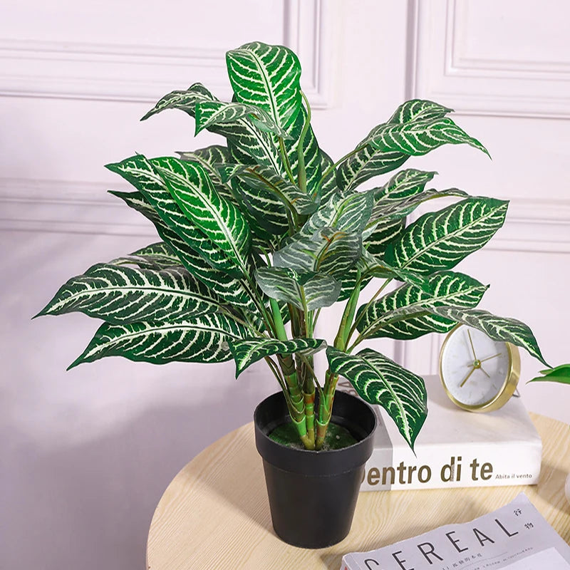 Tropical artificial monstera plant bouquet for interior decoration