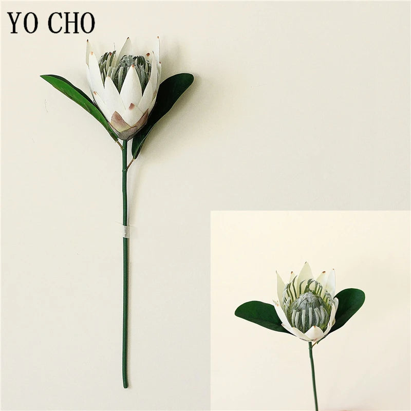 Artificial king protea flower for home, wedding and party decoration - vue 7 sur 12
