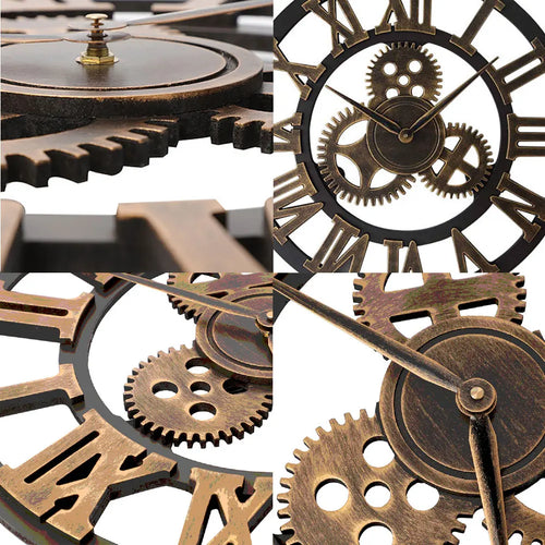 decorative industrial style wall clock for wholesale - vue 10 sur 10