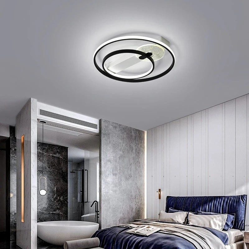 Ultra slim round LED ceiling light for indoor home - vue 4 sur 9