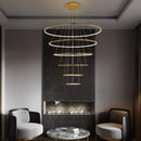 Nordic golden circle chandelier decorative indoor lighting
