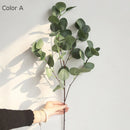 Eucalyptus tree branch with round leaves retro artificial foliage decoration