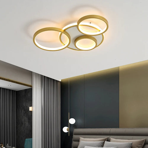 Modern wooden and aluminium LED chandelier for indoor lighting - vue 3 sur 18