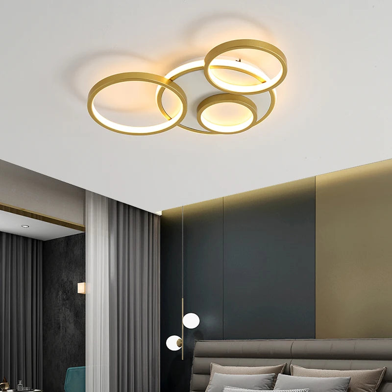 Modern wooden and aluminium LED chandelier for indoor lighting - vue 3 sur 18