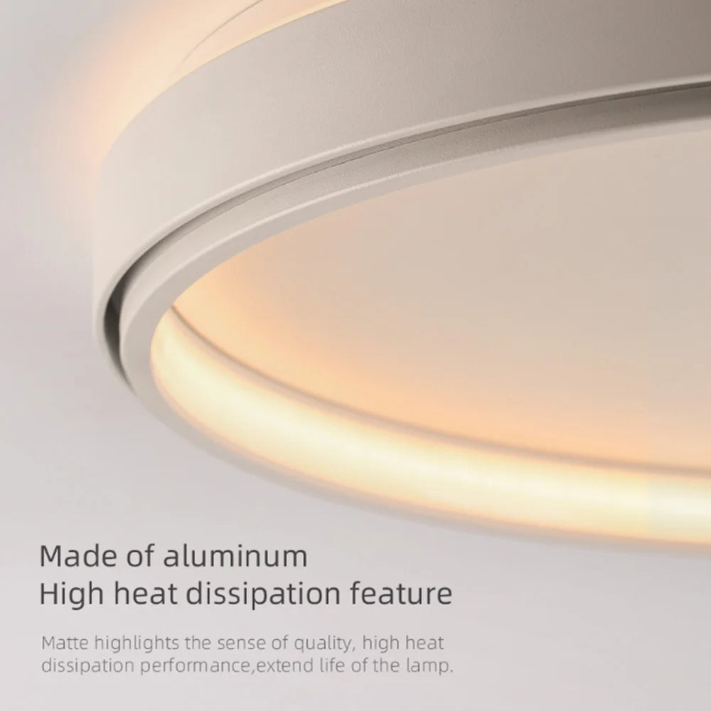 White round LED ceiling light - vue 4 sur 6
