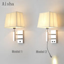 Modern LED wall light in stainless steel for interior decoration