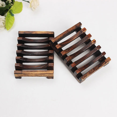 porte-savon en bambou naturel pour salle de bain et douche - vue 6 sur 6