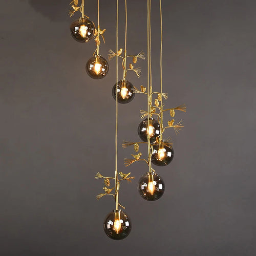 Modern glass pendant light for elegant interiors - vue 4 sur 15