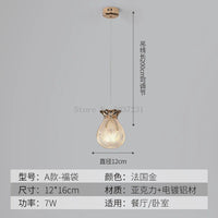 Modern Nordic style gold crystal LED pendant light