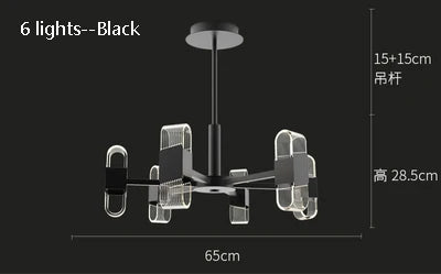 Luxury designer chandelier for elegant Nordic lighting - vue 10 sur 17