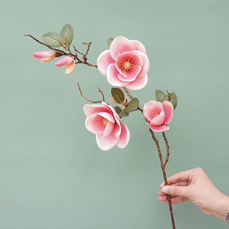 Artificial silk magnolia flower for elegant decoration - vue 5 sur 7