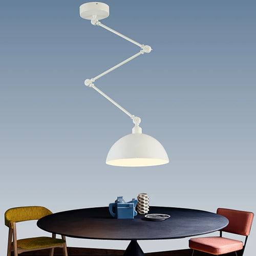 Foldable nordic aluminium pendant light with long LED arm - vue 2 sur 17