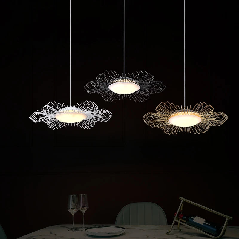 Nordic artistic line pendant lamp decorative lighting - vue 9 sur 9