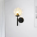 Nordic wall light with luxurious forged glass water pattern