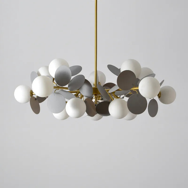 Colourful acrylic glass globe LED chandelier for children
