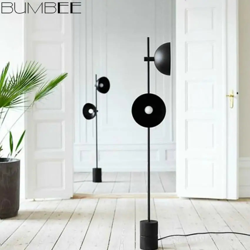 Wooden LED floor lamp European loft style - vue 4 sur 7