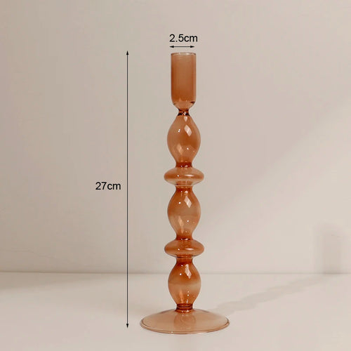 Glass candle holders for festive table decoration - vue 12 sur 11