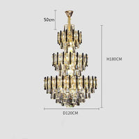 Luxury crystal chandelier for staircases and hotel lobbies