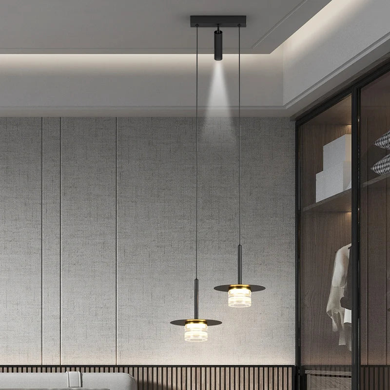 Minimalist luxury bedside pendant light small modern chandelier - vue 5 sur 22