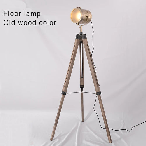 Nordic solid wood LED floor lamp for modern interiors - vue 10 sur 10
