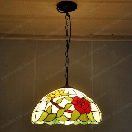 Modern European style decorative peony glass chandelier - vue 3 sur 6