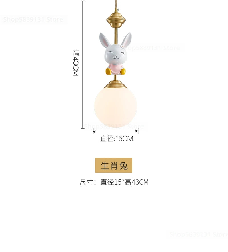 Nordic LED decorative cartoon pendant light for Christmas - vue 3 sur 8