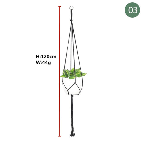 macrame hanging baskets for plants and decoration - vue 12 sur 30