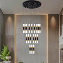 Modern acrylic LED chandelier for creative spaces