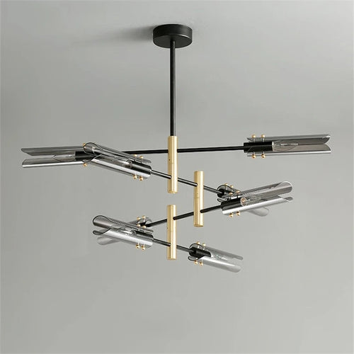 Nordic glass chandelier with creative design - vue 2 sur 12