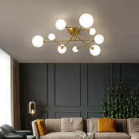 Modern gold glass ceiling light nordic design for elegant interiors
