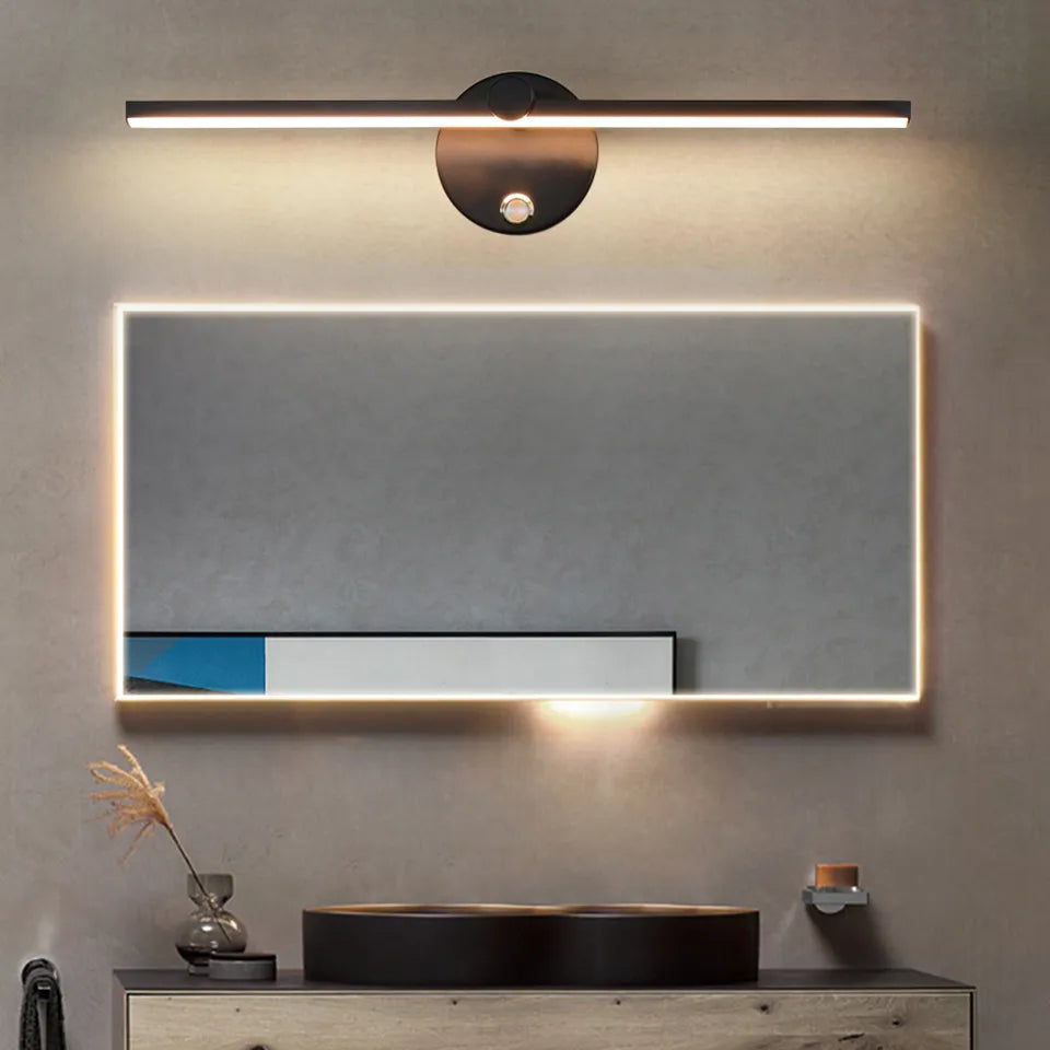Nordic LED indoor wall light 8W white/black for home, bedroom, bedside or mirror with wall switch AC110V/220V - vue 3 sur 12