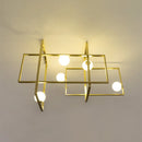 Modern LED chandelier with innovative design gold frame glass globe