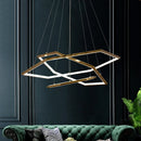 Modern LED chandelier in stainless steel for creative interiors