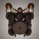 Industrial 8 head pendant light Loft American steampunk lamp cafe dining room iron chain pendant light vintage bar pendant light