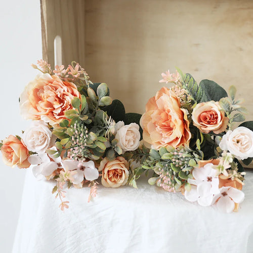 Artificial peony bouquet for weddings and decoration - vue 4 sur 12