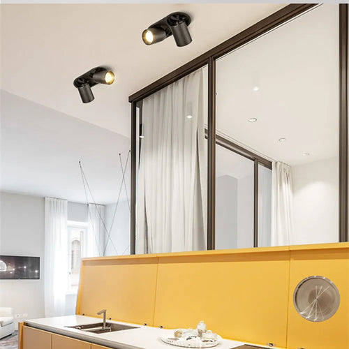 Extendable recessed rotatable LED downlight single/double head - vue 4 sur 5