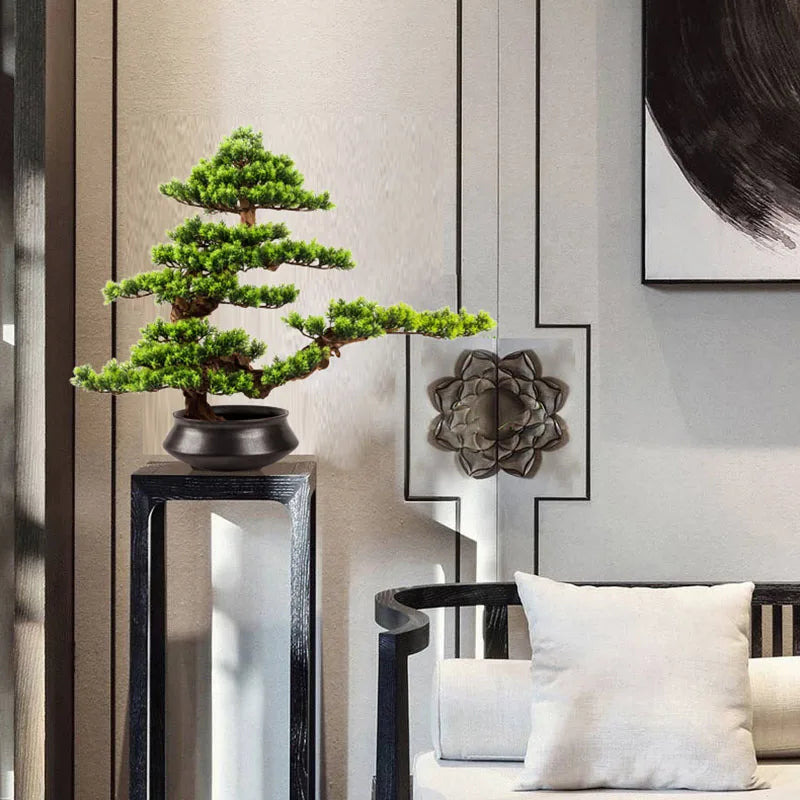 Welcome Pine Bonsai Decoration,Living Room,Desktop,Fake Tree,Artificial Plants,Potted Ornament,Home Decor Customized - vue 4 sur 8