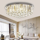 Modern minimalist flush mount K9 crystal chandelier