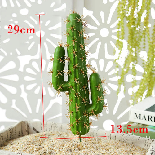Artificial tropical cactus indoor plastic succulent decor - vue 3 sur 9