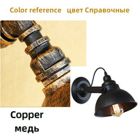 Adjustable vintage industrial wall light retro loft style