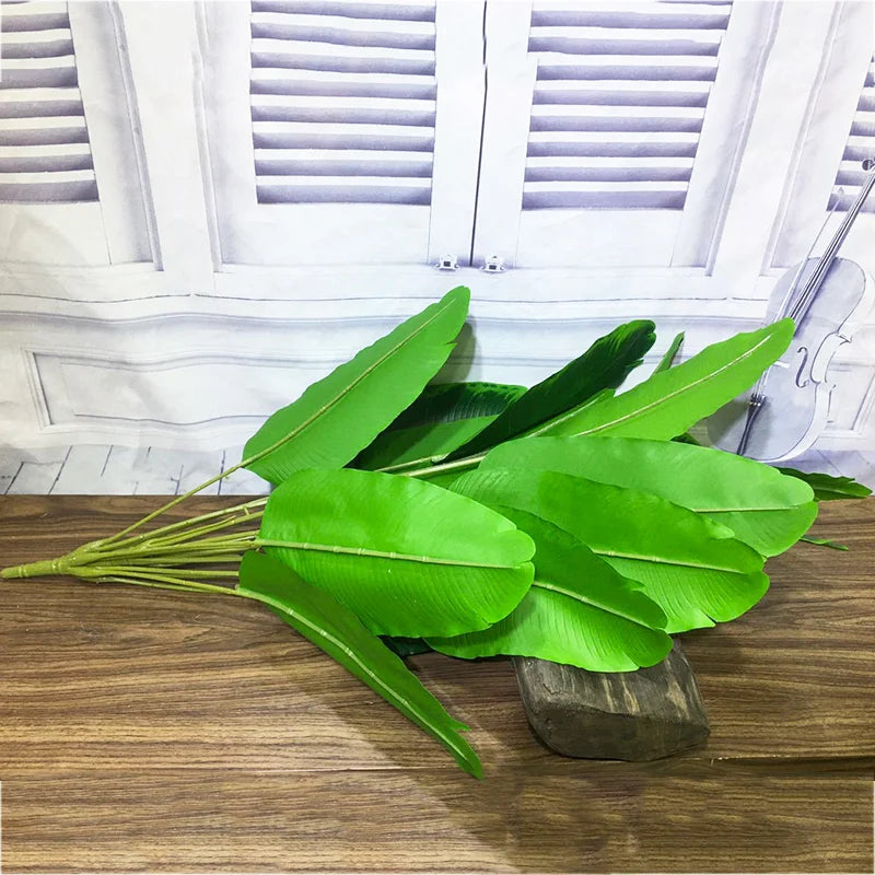 Artificial tropical palm leaves plants for indoor decoration